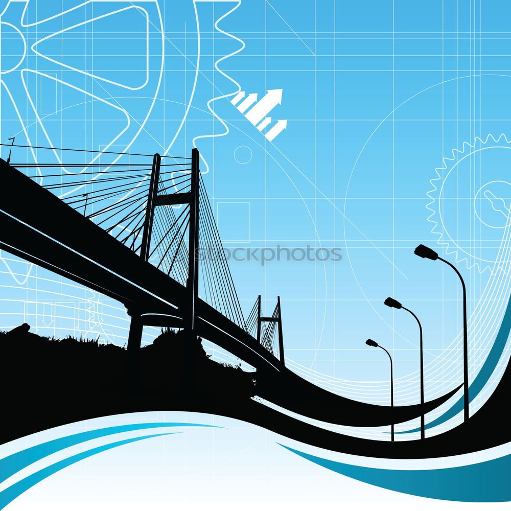 Similar – Image, Stock Photo Bridge at the river