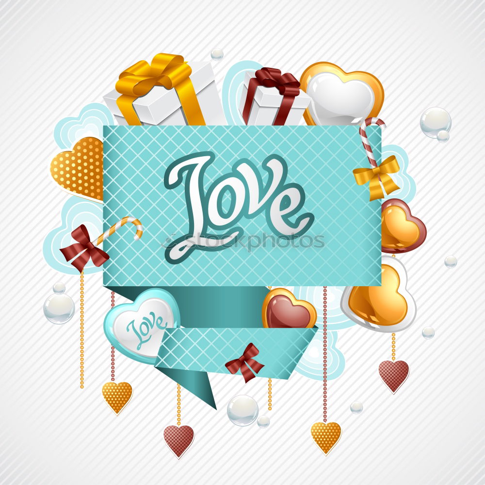 Similar – Image, Stock Photo Romantic composition with word LOVE