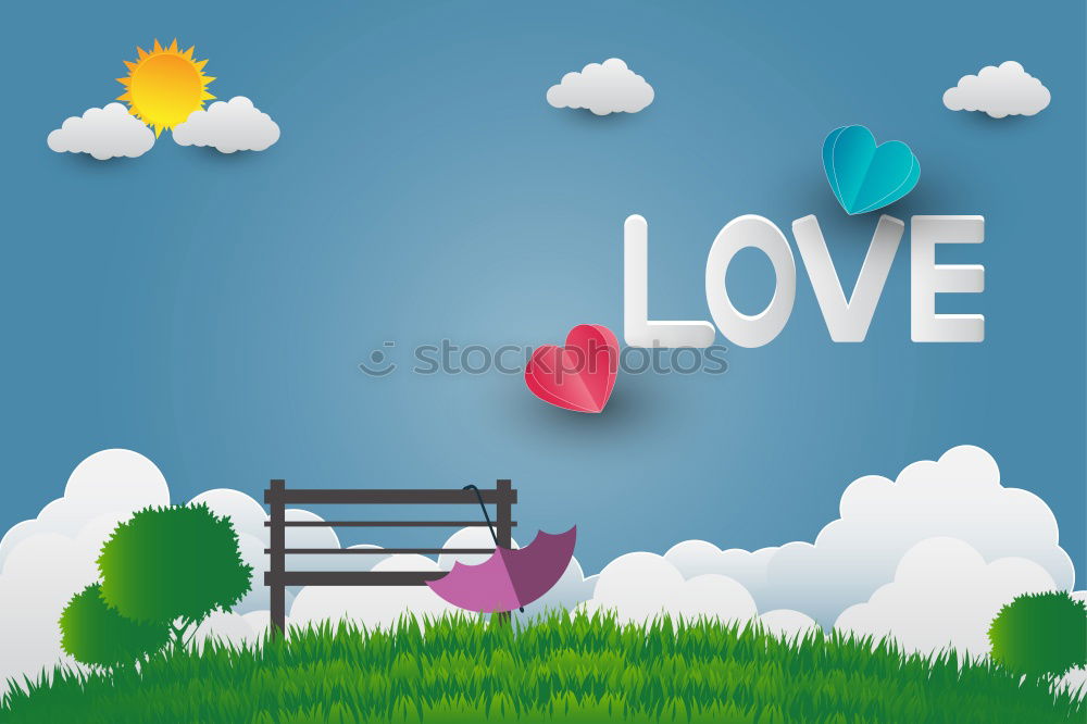 Similar – Image, Stock Photo Romantic composition with word LOVE