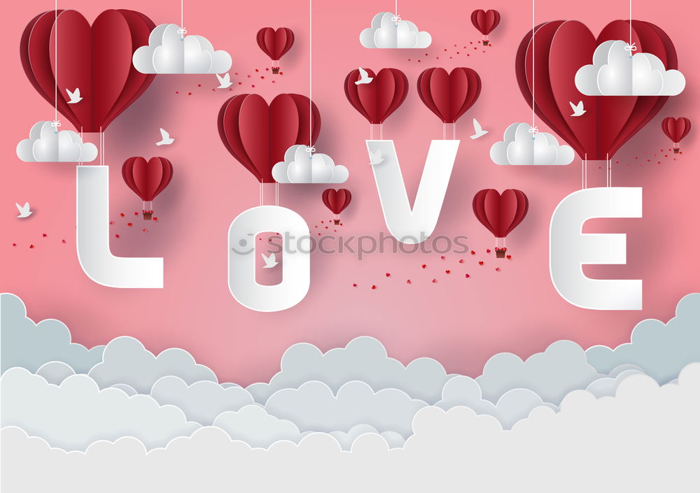 Similar – Image, Stock Photo Romantic composition with word LOVE