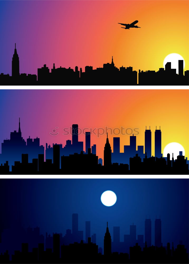 Similar – Image, Stock Photo Sunset over Manhattan Red