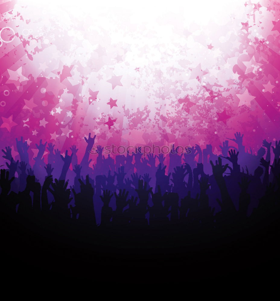 Similar – Image, Stock Photo Crowd with hands up during a concert.