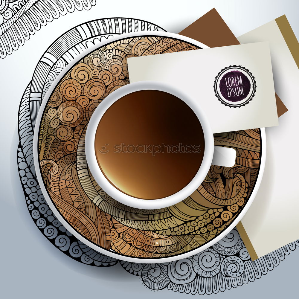 Similar – Image, Stock Photo old poetry album, old paper pictures and a small cup on a wooden table