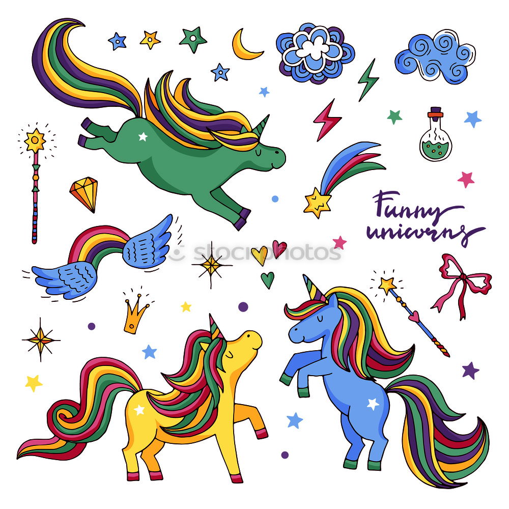 Similar – Image, Stock Photo Unicorn and Rainbow