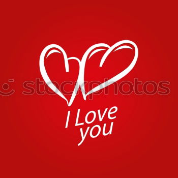 Image, Stock Photo Wooden cubes with I LOVE YOU words over red