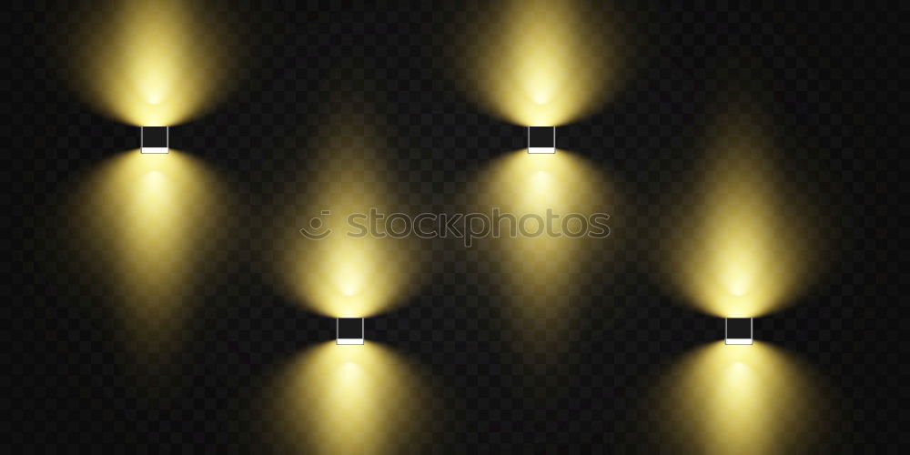 Lamp consisting of luminous bulbs on a mirror