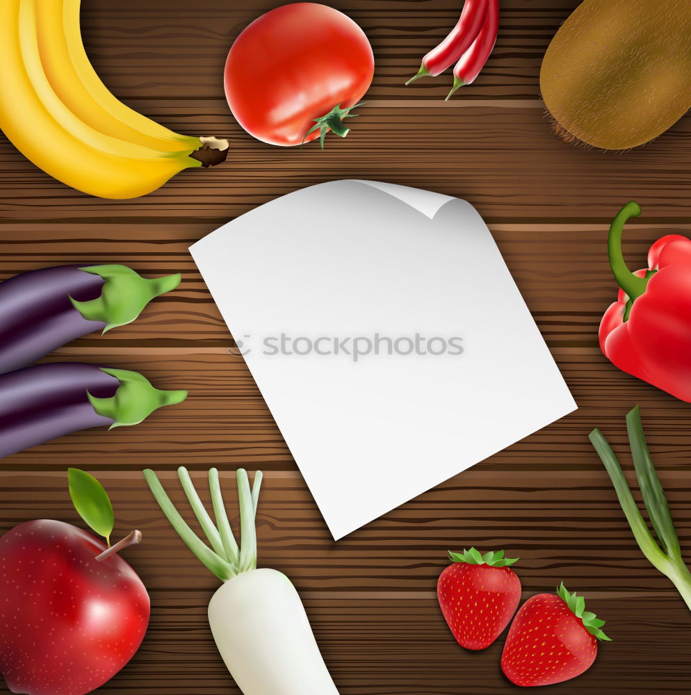 Similar – Image, Stock Photo Recipe slip for pasta with ingredients