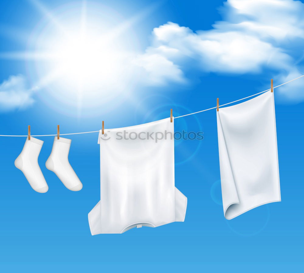 Similar – Image, Stock Photo Laundry drying on the rope