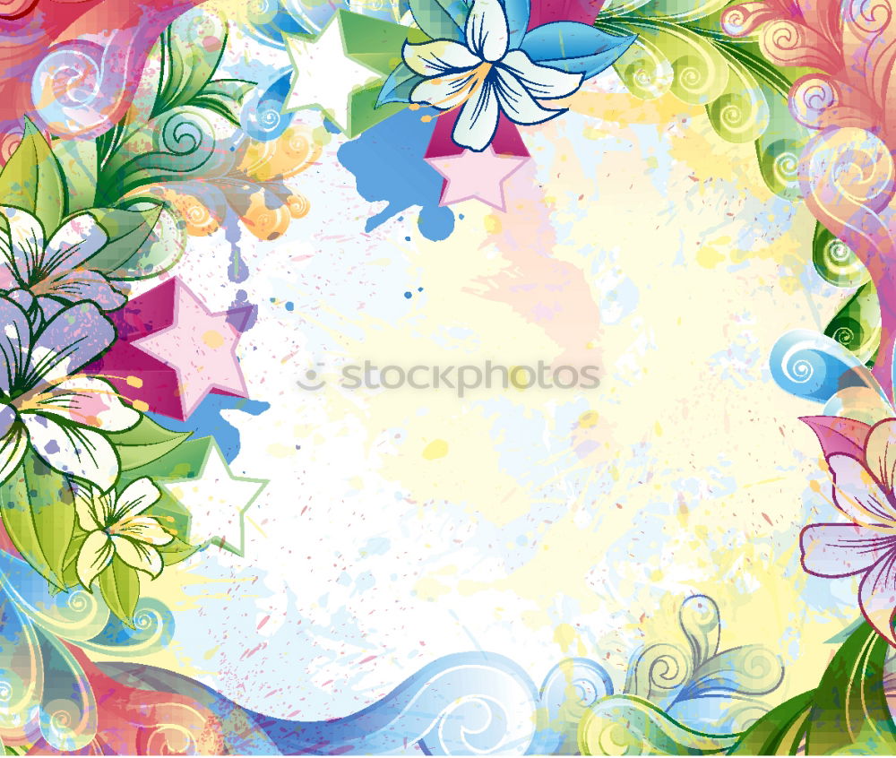 Similar – bath filled with blue bubble water, flowers and petals