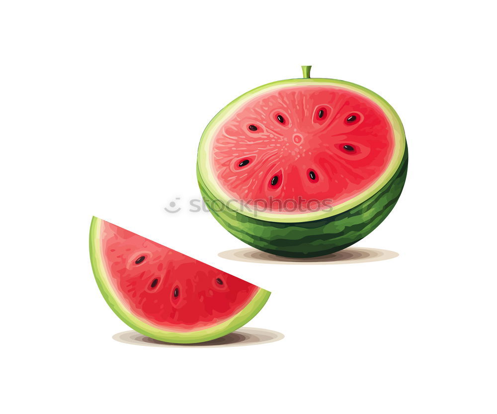 Similar – Pieces of watermelon on plain blue background