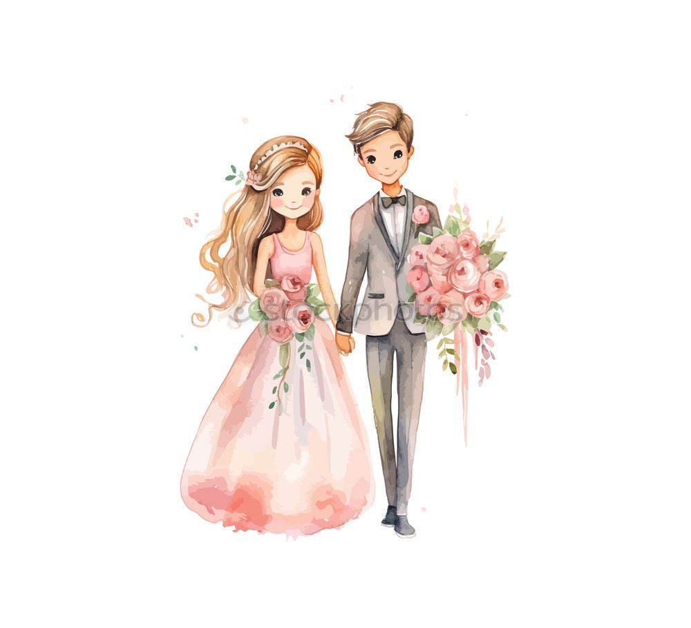 Similar – wedding couple doll Garden