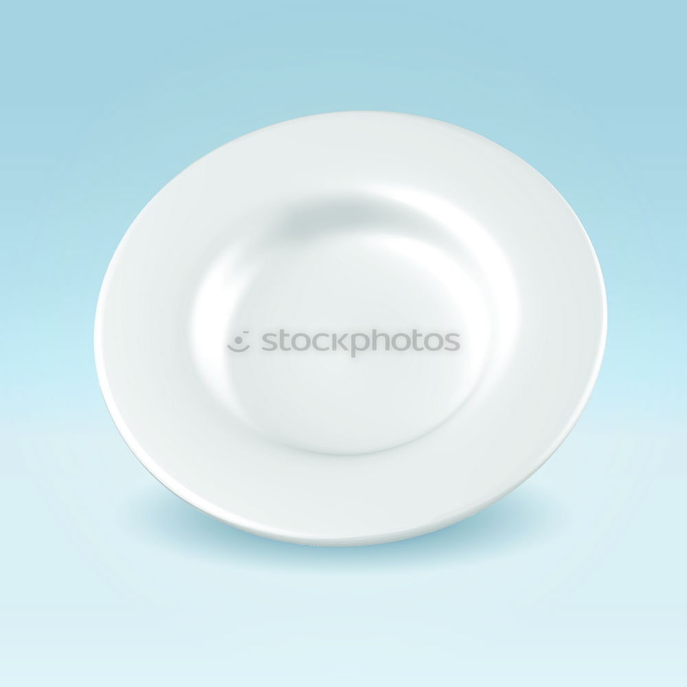 Similar – Empty plate on blue wood background