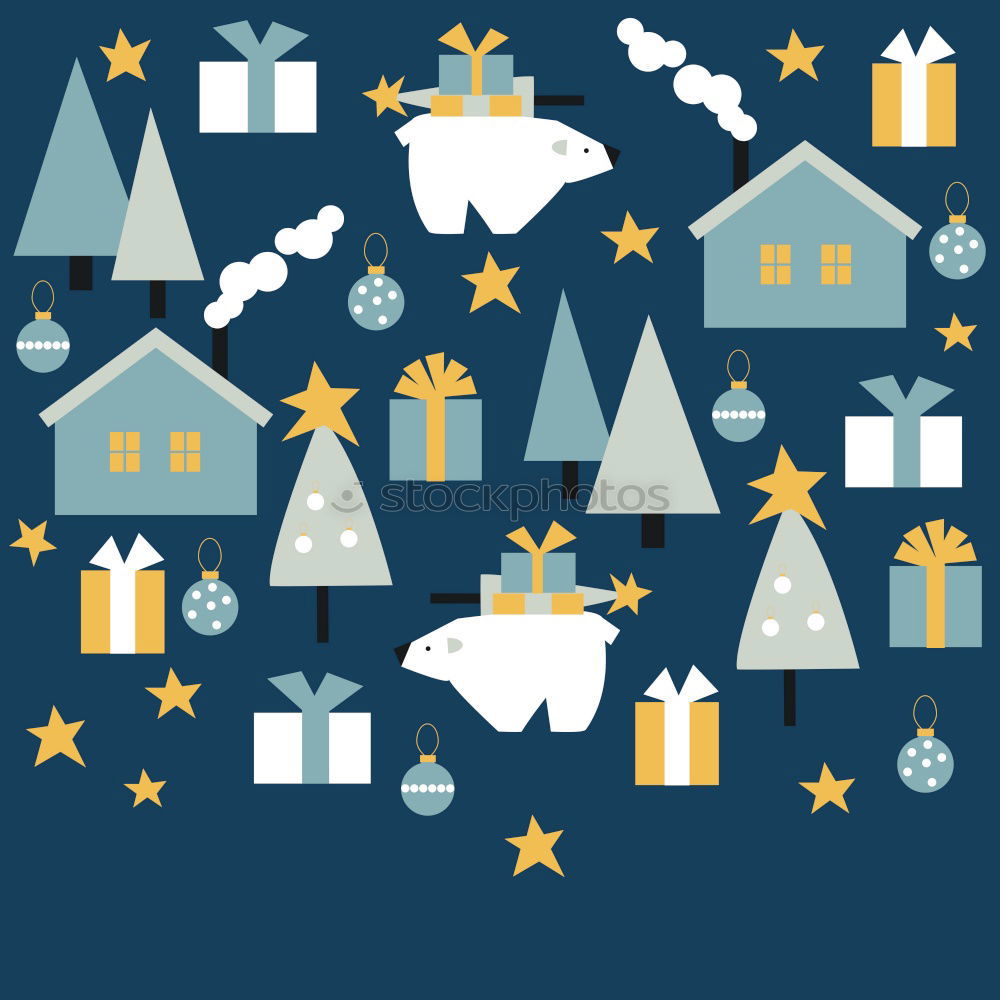 Image, Stock Photo Christmas card made of cut out glossy paper