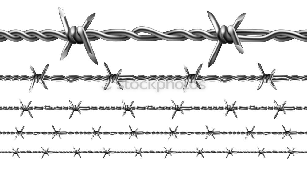 Similar – Image, Stock Photo Spiked.wire.fence Fence