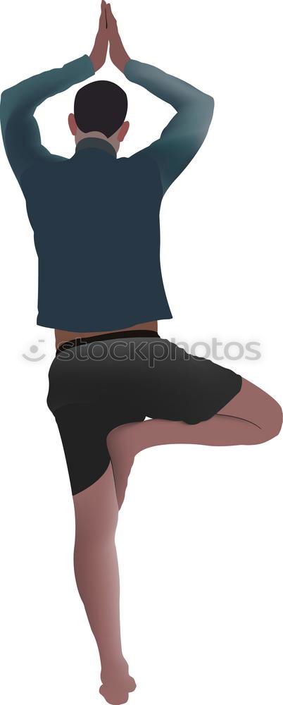 Similar – Image, Stock Photo Man doing yoga in nature.